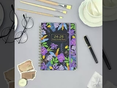 Elegant Square Hardcover Notebook Stampa 128gm Matt Art Paper Pagine naturali senza rivestimento di legno